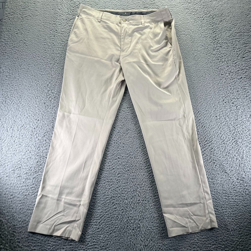 Ben Hogan Pant Mens 34x30 Beige Polyester Golf Straight Leg Performance Stretch